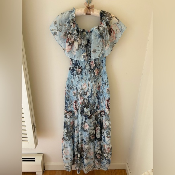 Baltic Born Amalfi Rose Chiffon Maxi Dress 
Size: Medium 
EUC (No Flaws) - Picture 2 of 16